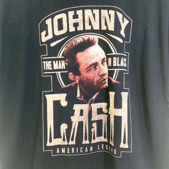 Cash - Johnny Cash The Man In Black American Legend Short Sleeve T Shirt Size XL - Picture 7 of 9